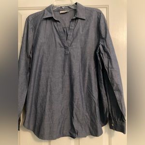 Loft denim chambray top